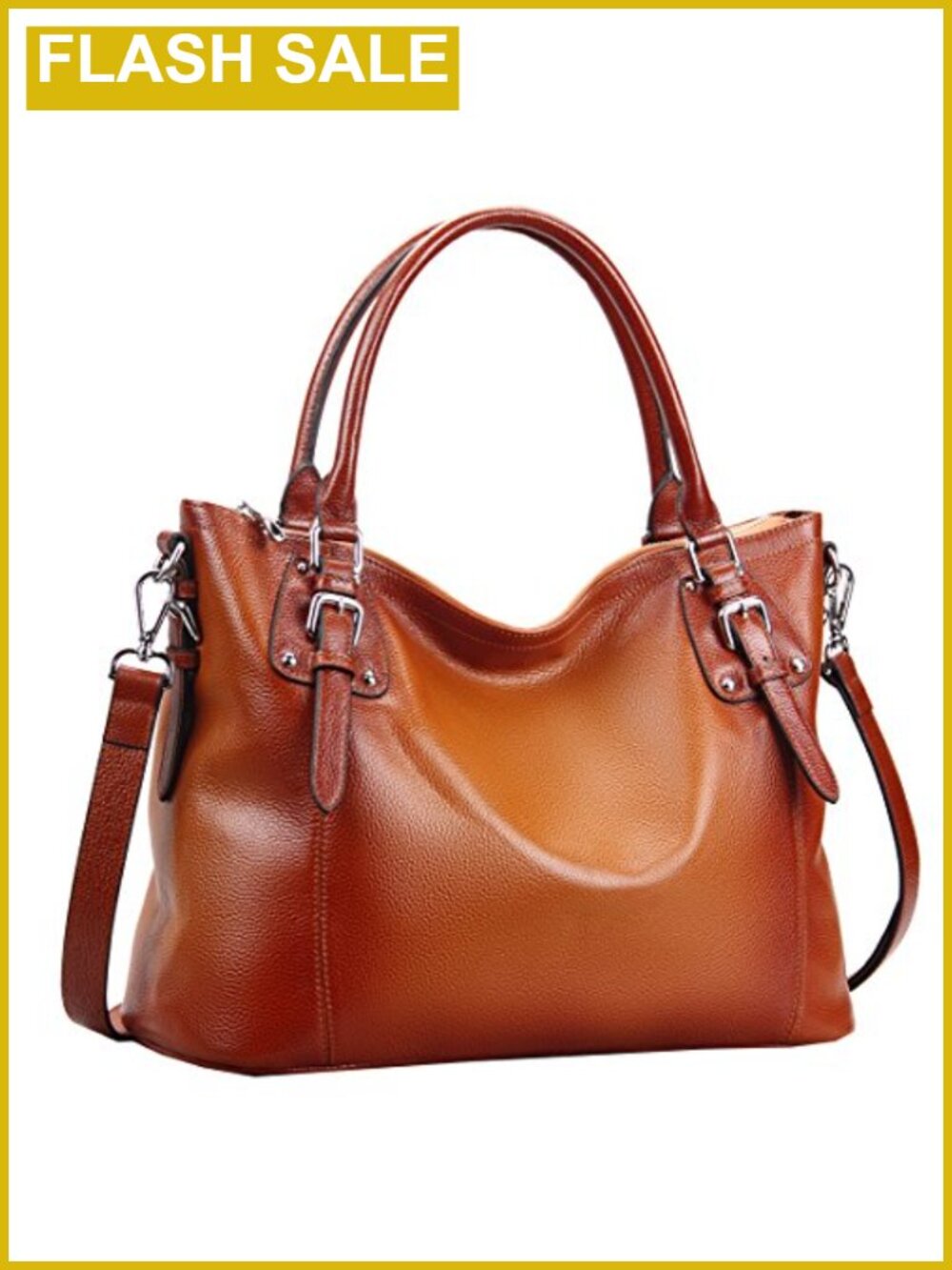 Top Layer Cowhide Leather Tote Shoulder Bag Satchel, Women's Handbag with